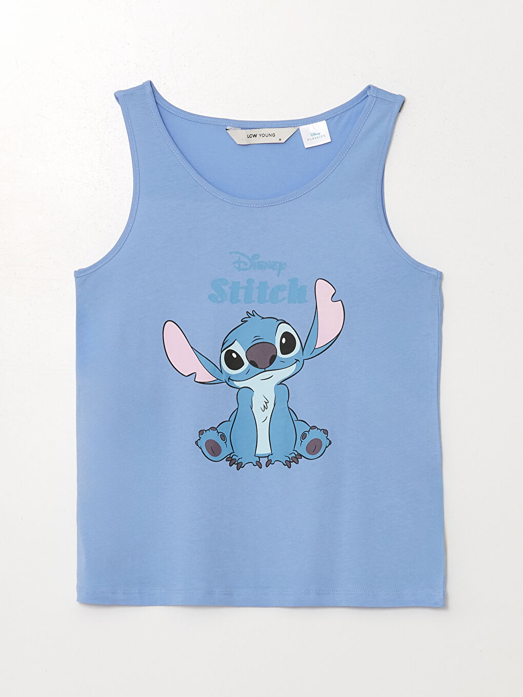 Crew Neck Lilo & Stitch Printed Women's Pajama Set with Shorts -S4O072Z8-LU7