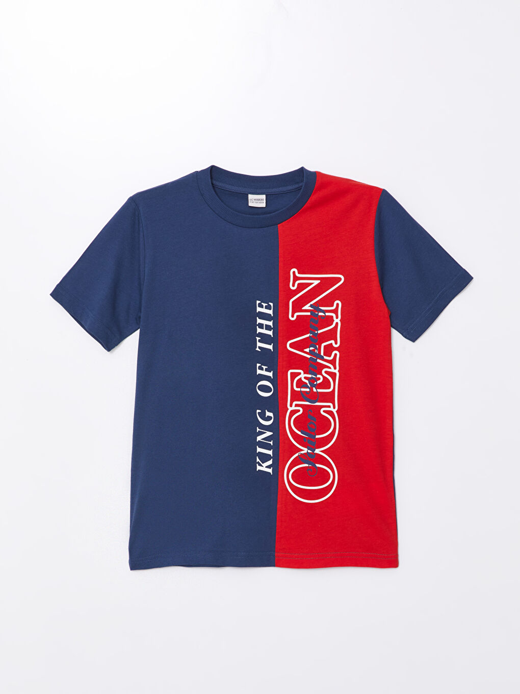 Crew Neck Printed Short Sleeve Boy T-Shirt -S4O098Z4-HSD
