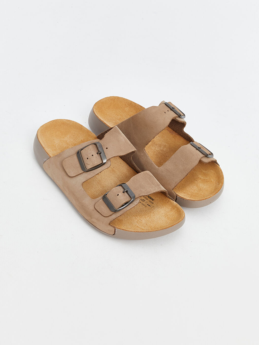 Kahverengi Toka Detaylı Çift Bantlı Kadın Terlik