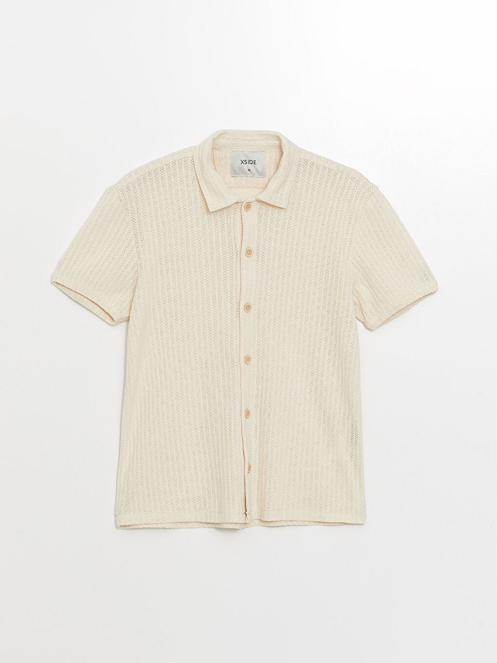 Bej Regular Fit Kısa Kollu Erkek Gömlek-6