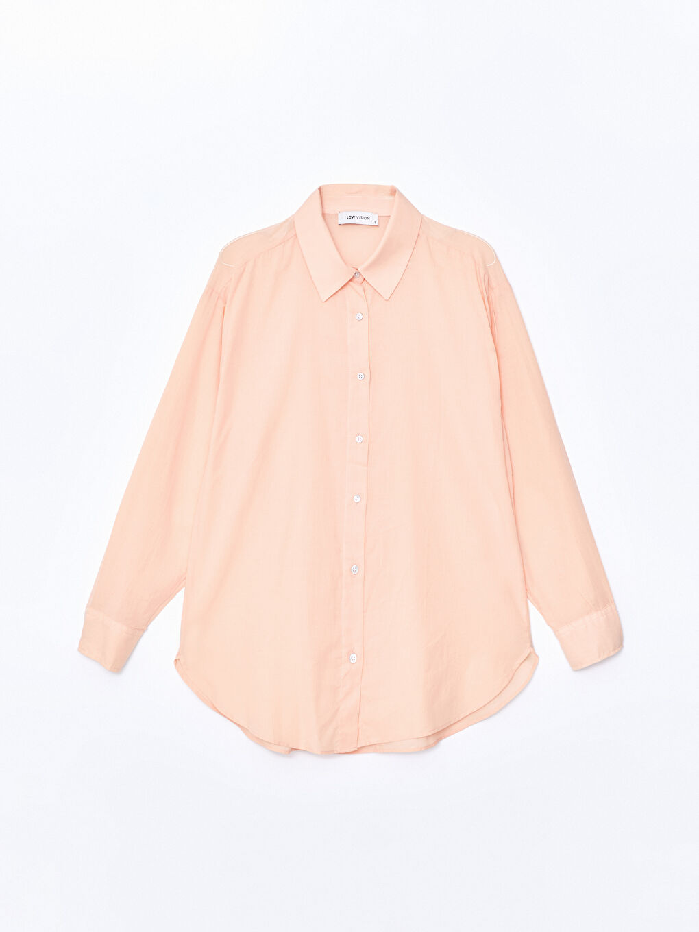 Plain Long Sleeve Oversize Women's Shirt -S4O346Z8-RHX