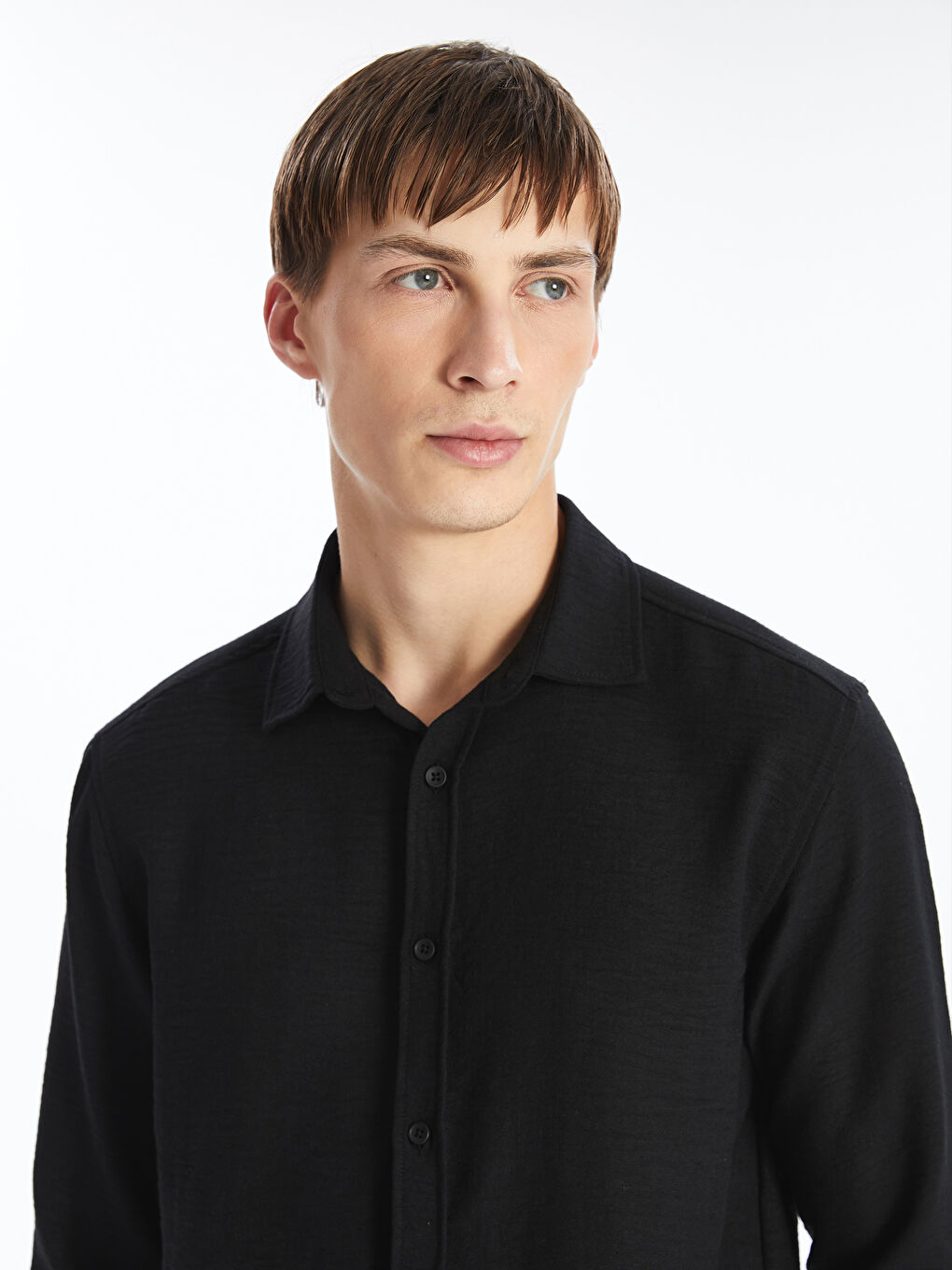 Regular Fit Long Sleeve Men's Shirt -S4O403Z8-CVL