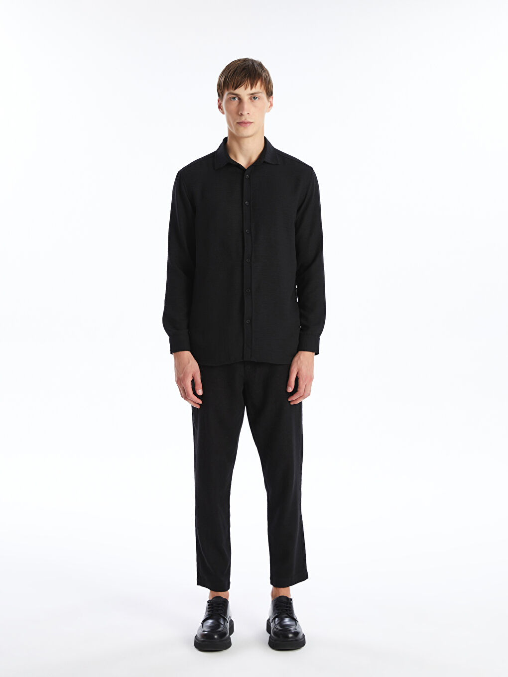 Regular Fit Long Sleeve Men's Shirt -S4O403Z8-CVL