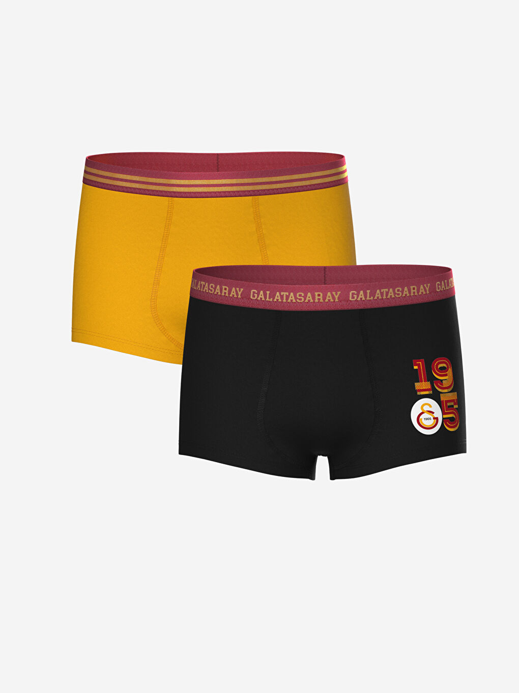 Sarı Galatasaray Baskılı Erkek Çocuk Boxer 2'li