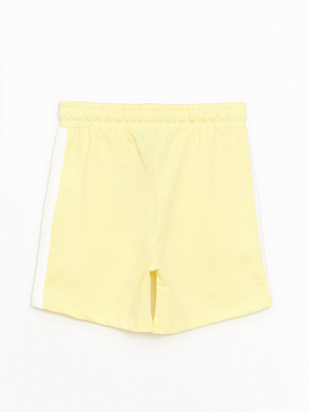 Sarı Beli Lastikli Baskılı Kız Çocuk Şort-2