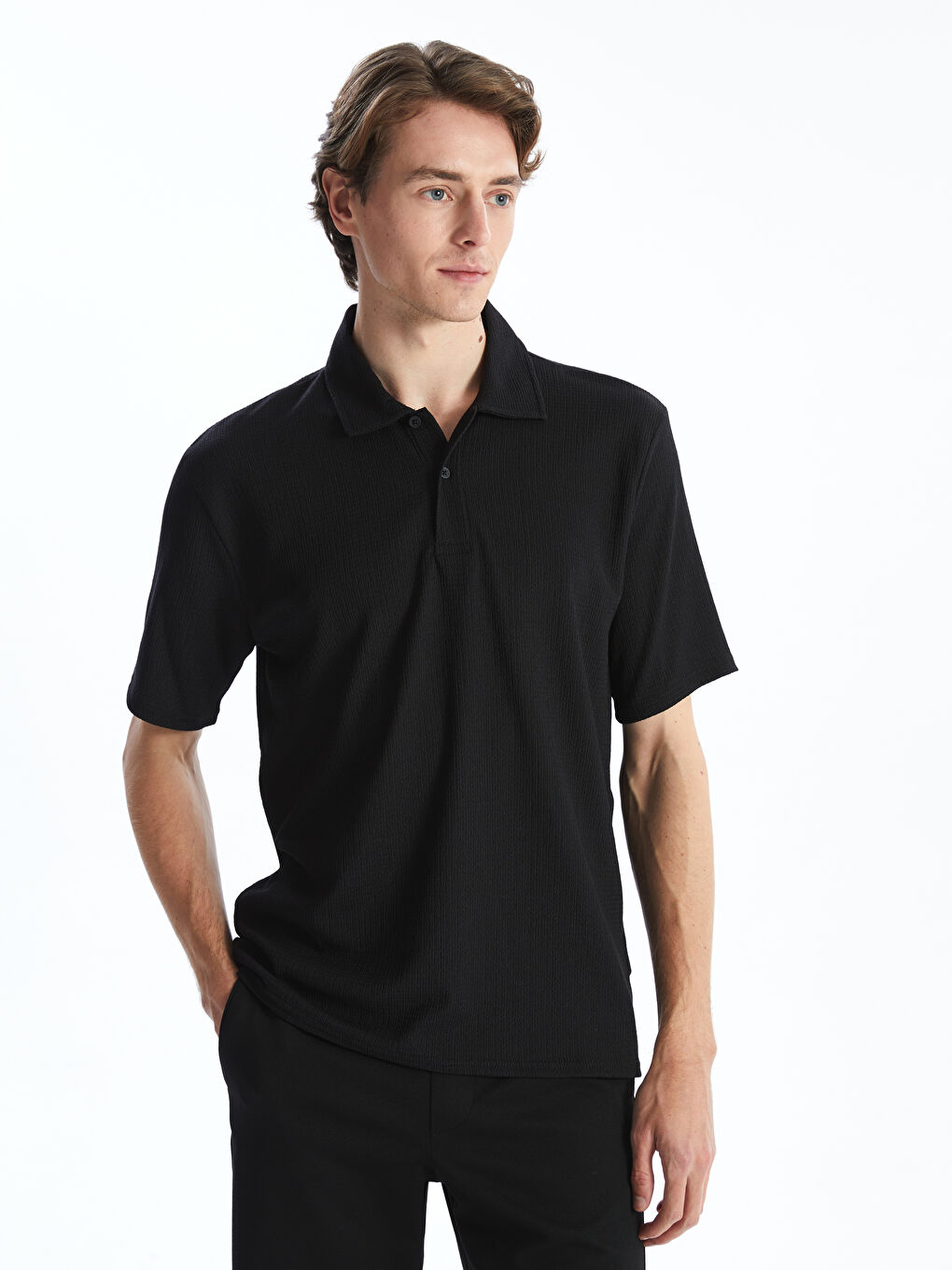 Polo Neck Short Sleeve Men's T-Shirt -S4O588Z8-CVL