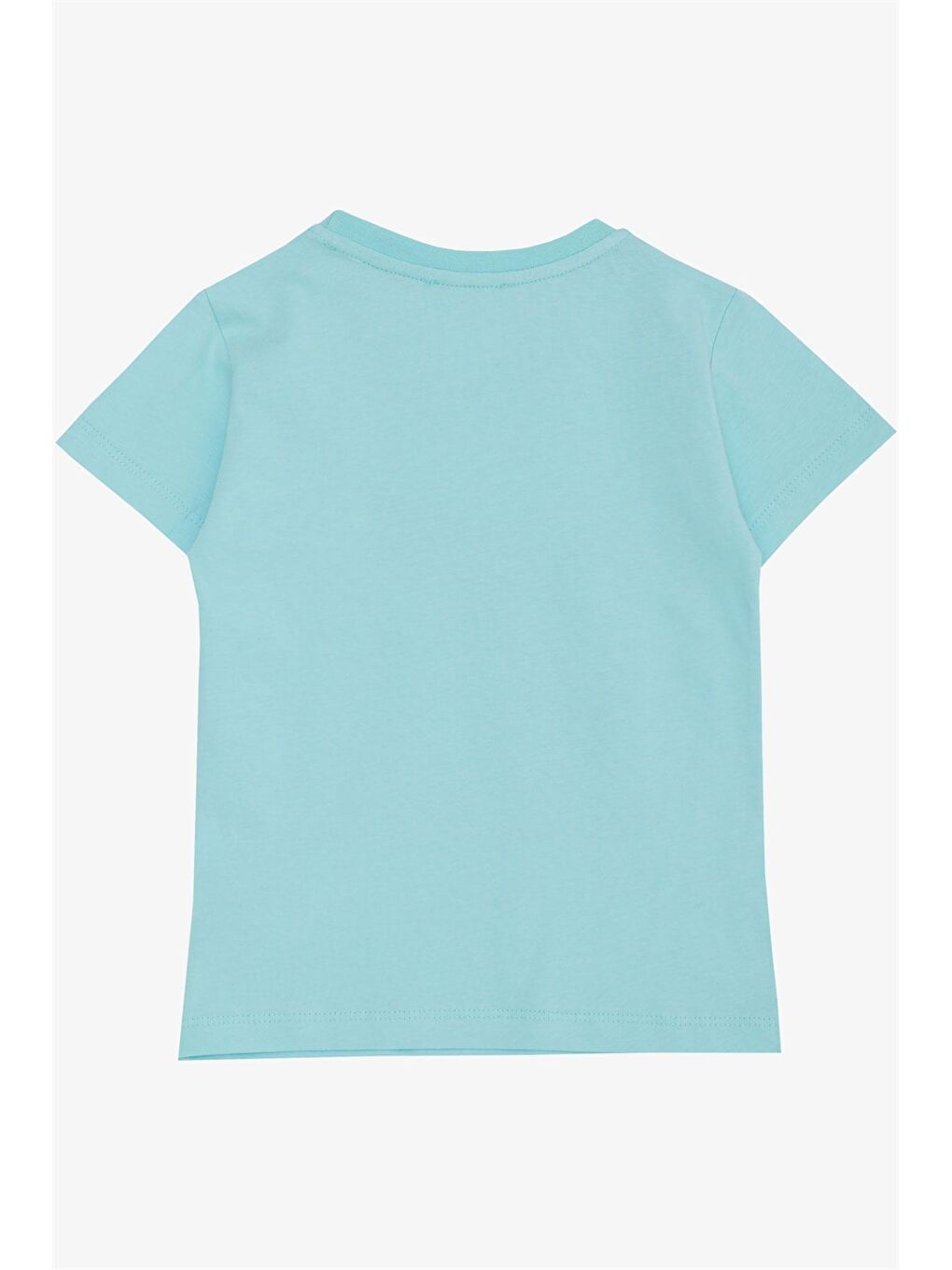 Mavi Bisiklet Yaka Baskılı Erkek Çocuk Tişört-1