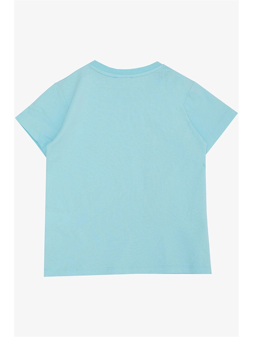 Mavi Bisiklet Yaka Baskılı Erkek Çocuk Tişört-1