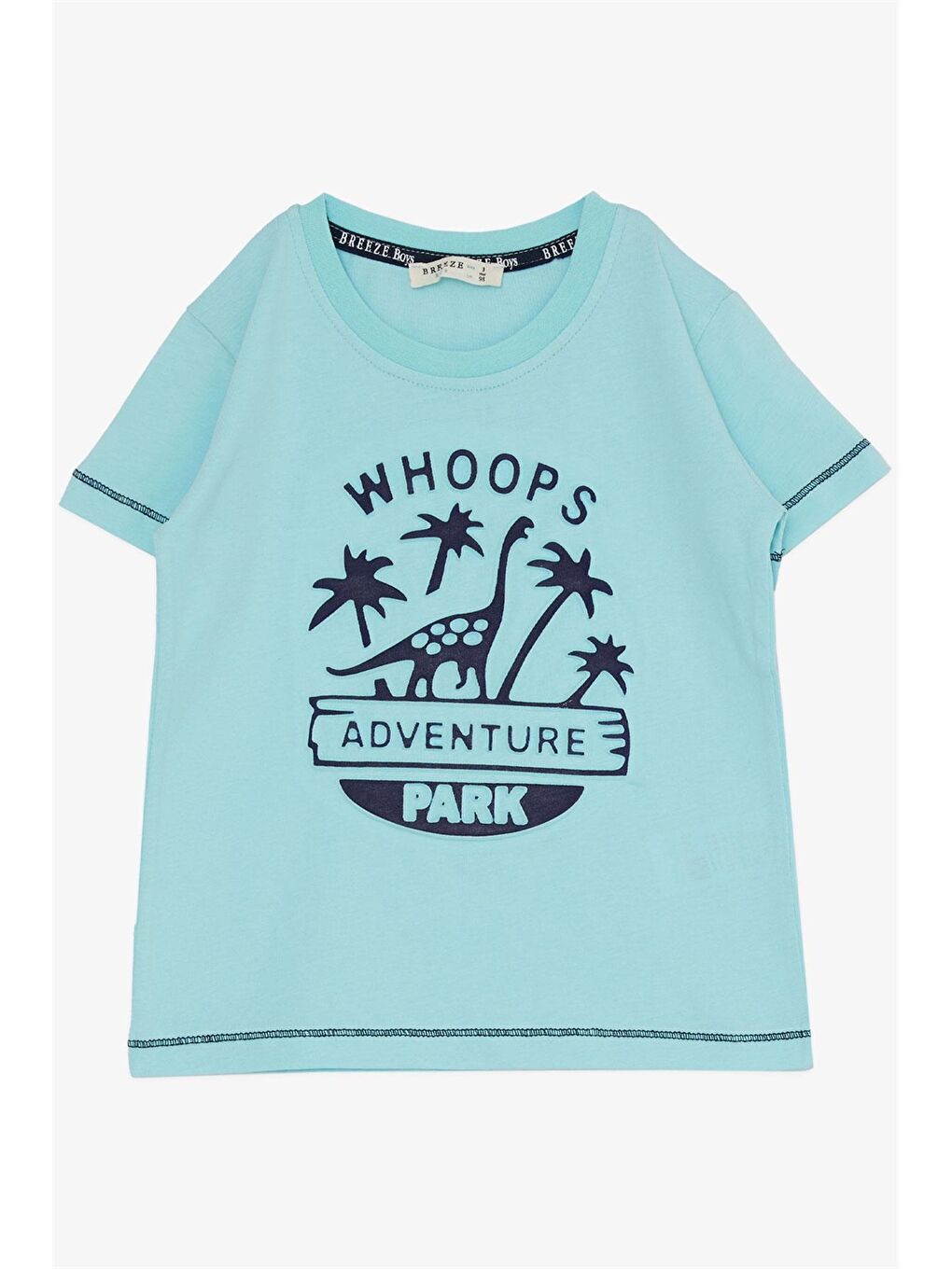 Mavi Bisiklet Yaka Baskılı Erkek Çocuk Tişört ve Şort 2'li Takım-2