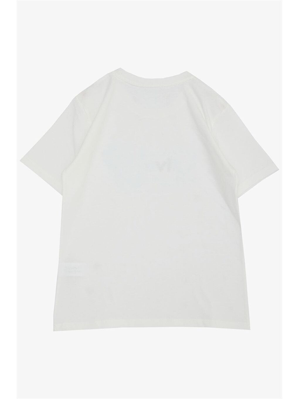 Ekru Bisiklet Yaka Baskılı Erkek Çocuk Tişört-1