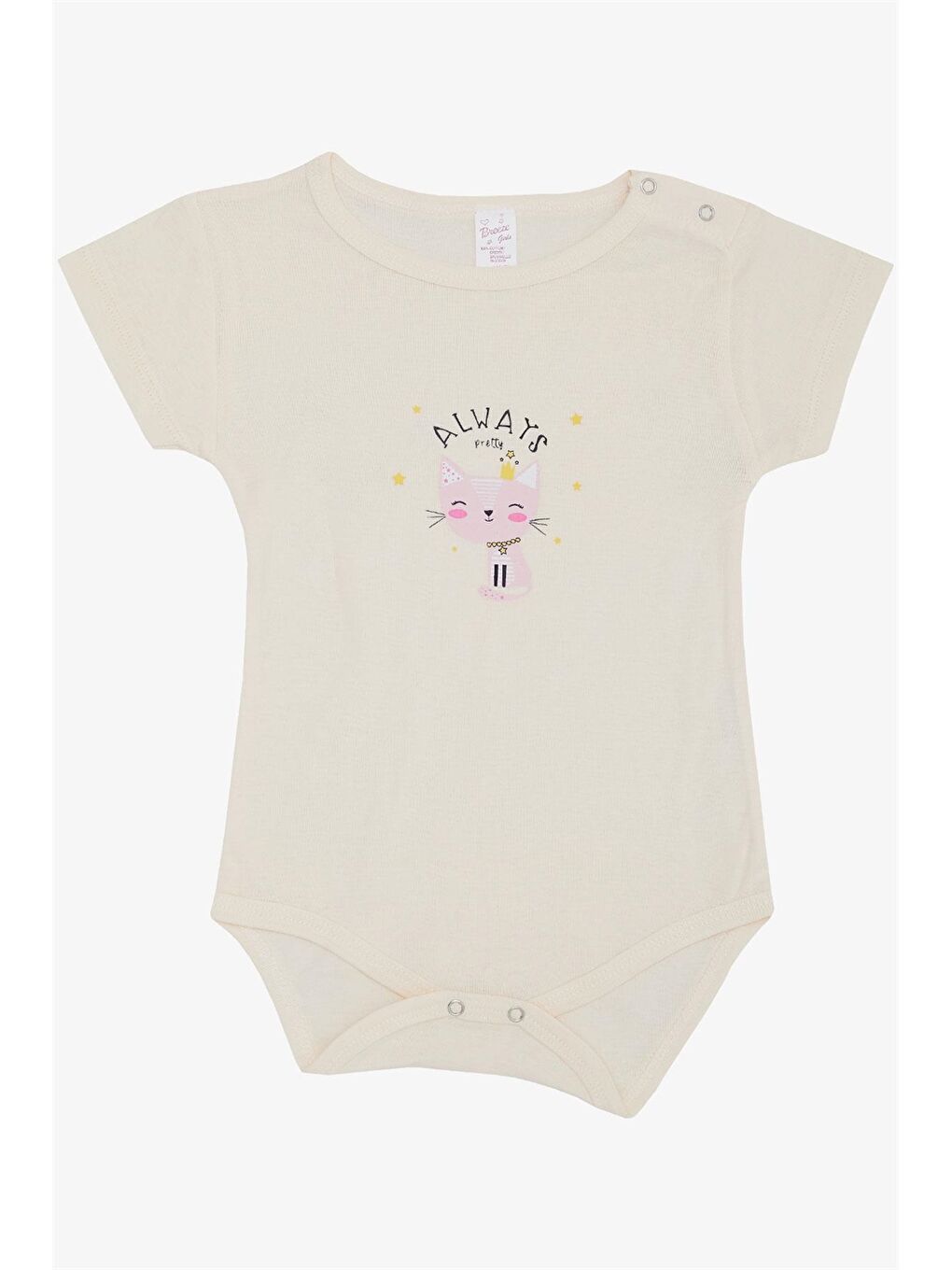 Pembe Bisiklet Yaka Kız Bebek Çıtçıtlı Body