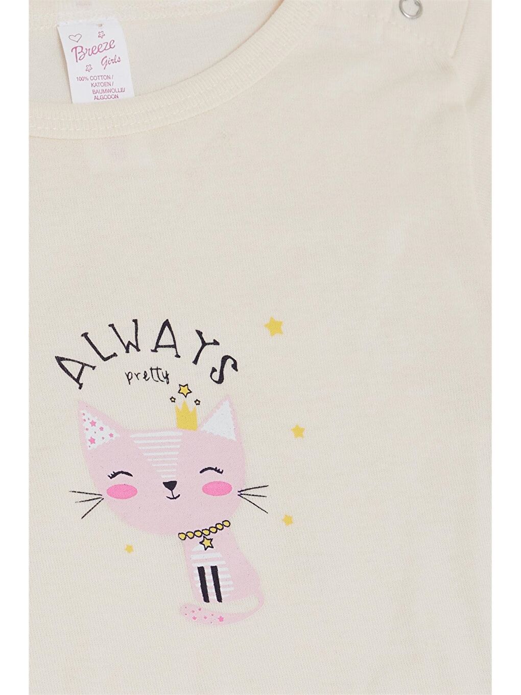 Pembe Bisiklet Yaka Kız Bebek Çıtçıtlı Body-2