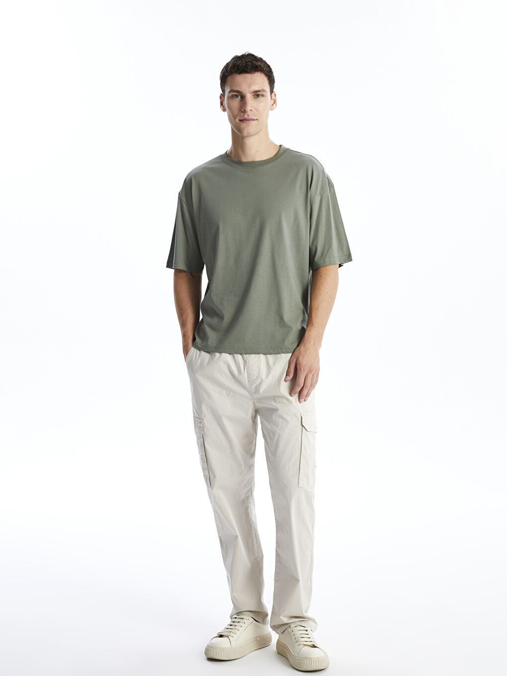 Crew Neck Short Sleeve Combed Cotton Men's T-shirt -S4O729Z8-YRC