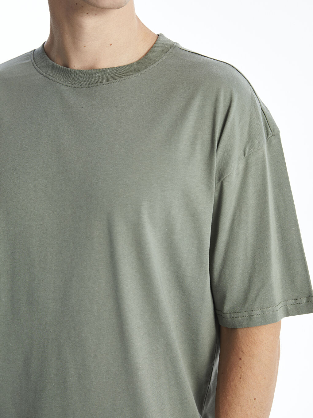 Crew Neck Short Sleeve Combed Cotton Men's T-shirt -S4O729Z8-YRC