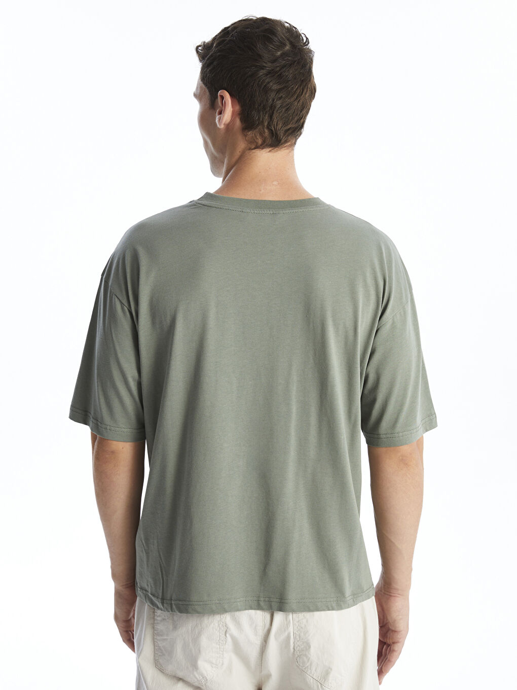 Crew Neck Short Sleeve Combed Cotton Men's T-shirt -S4O729Z8-YRC