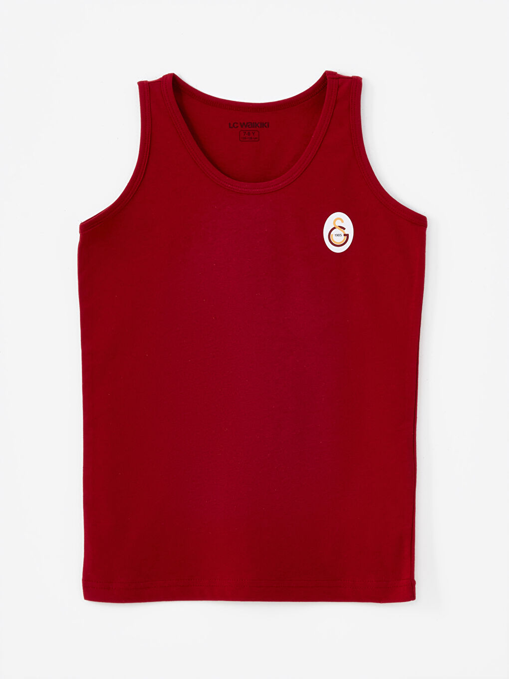 Beyaz Bisiklet Yaka Galatasaray Baskılı Erkek Çocuk Atlet 2'li-1