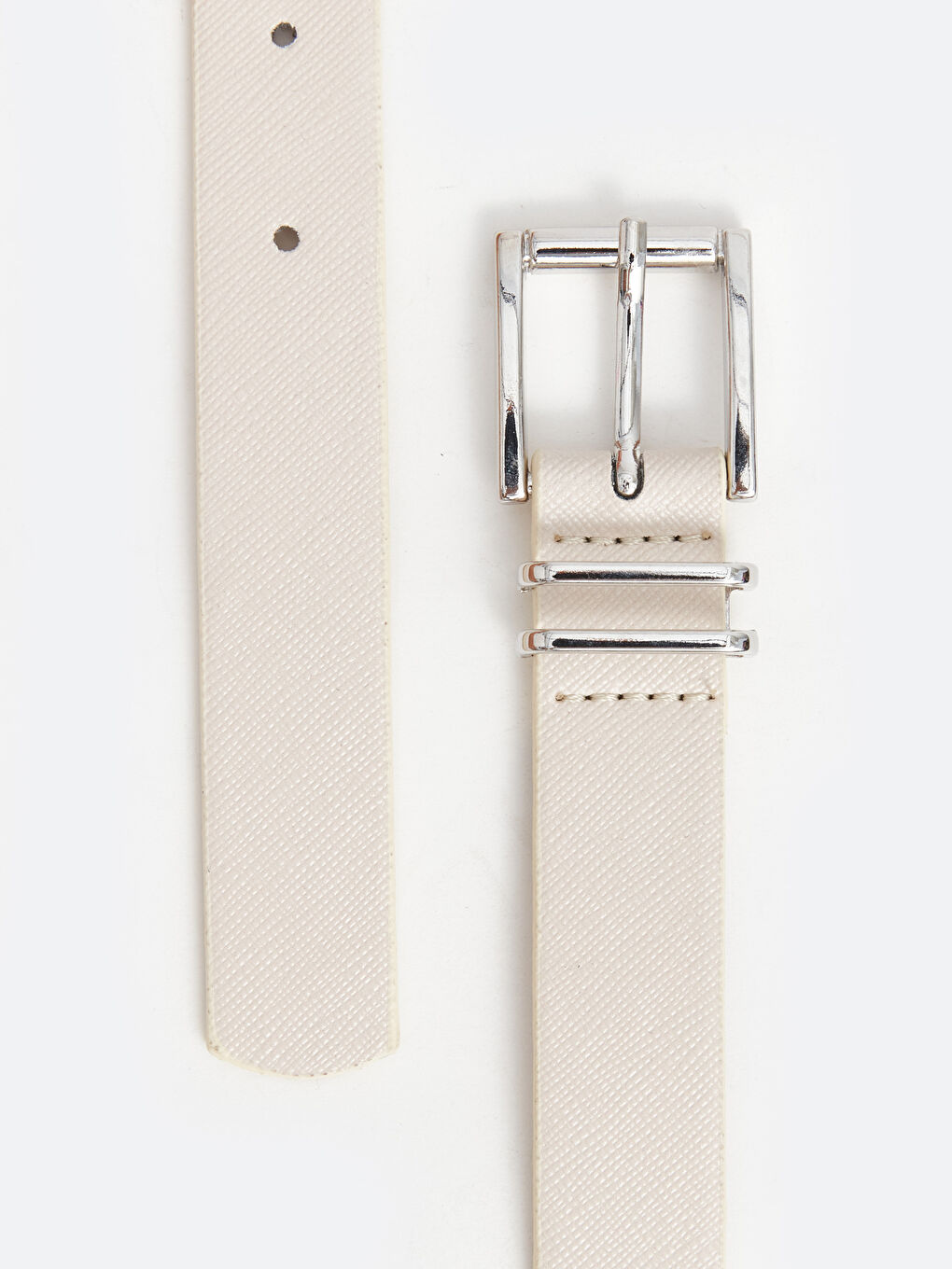 Siyah Deri Görünümlü Kadın Kemer 2'li-2