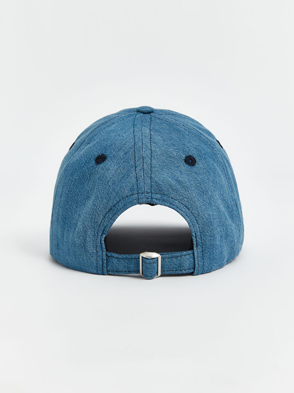 Mavi Yazı Nakışlı Kadın Kep Şapka-1