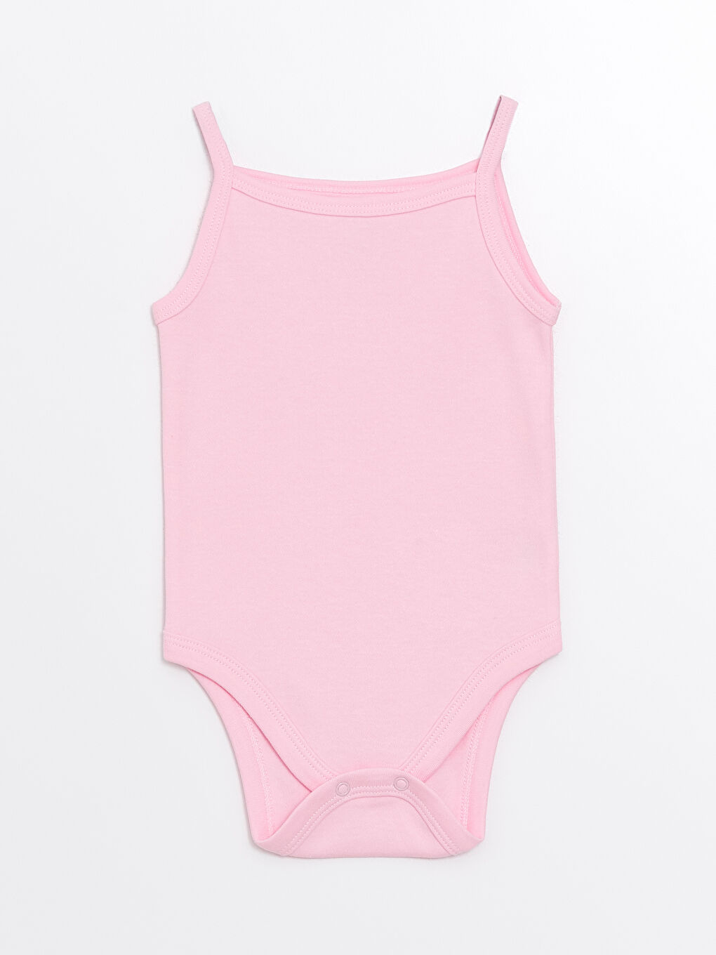 Kare Yaka Askılı Kız Bebek Çıtçıtlı Body