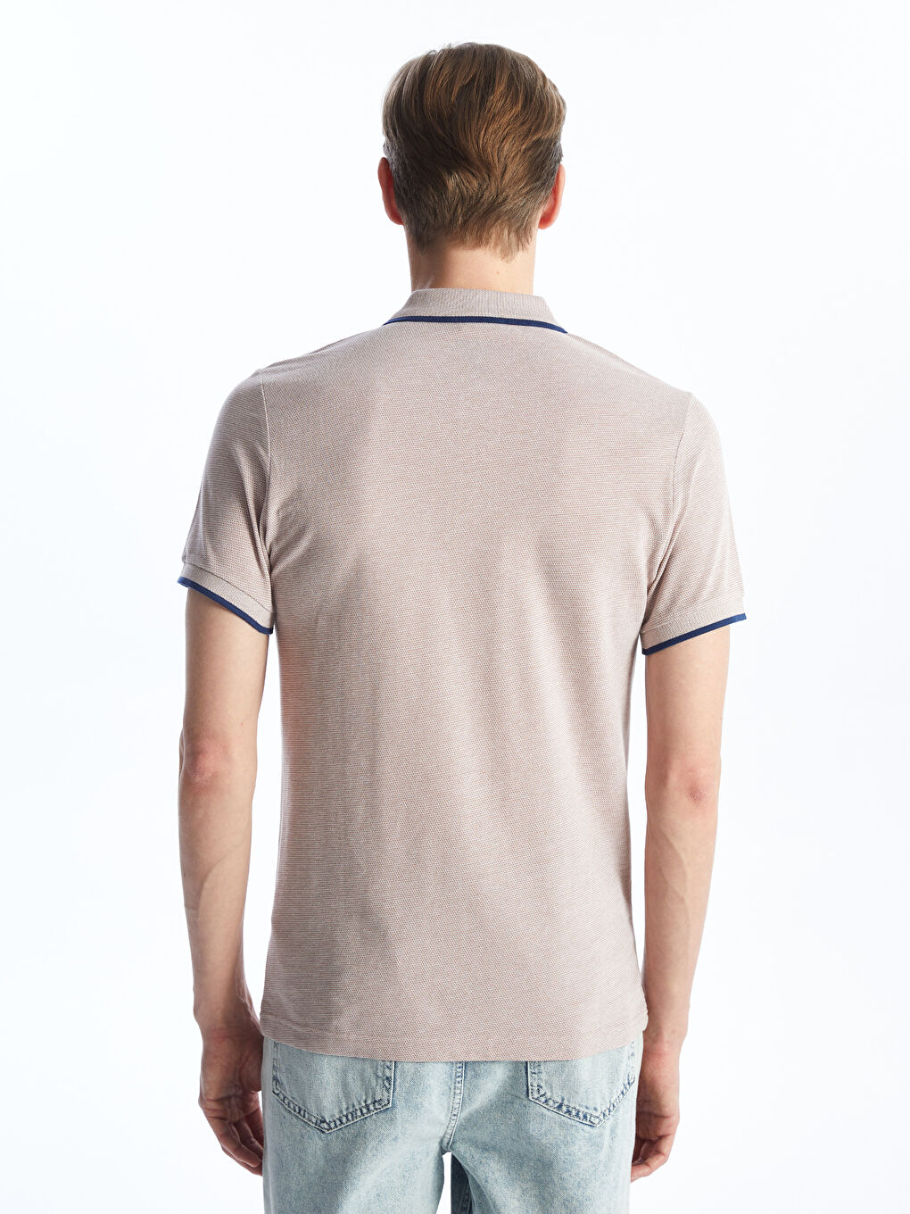 Polo Neck Short Sleeve Embroidered Men's T-Shirt-8