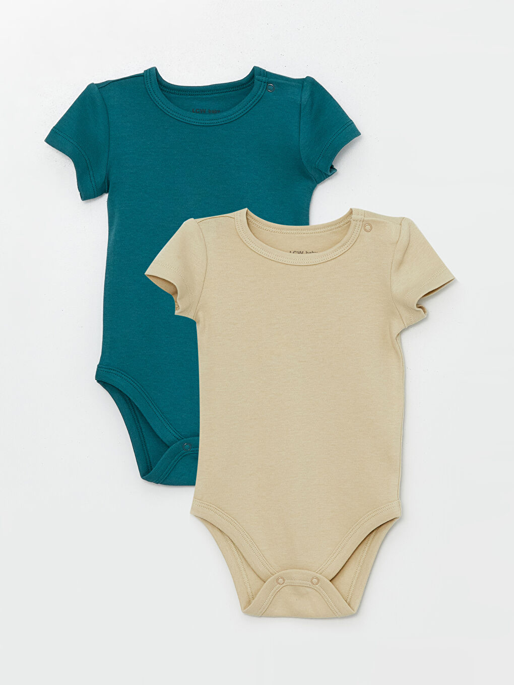 Crew Neck Basic Baby Boy Snap Snap Body 2 Pack -S4O865Z1-G5L