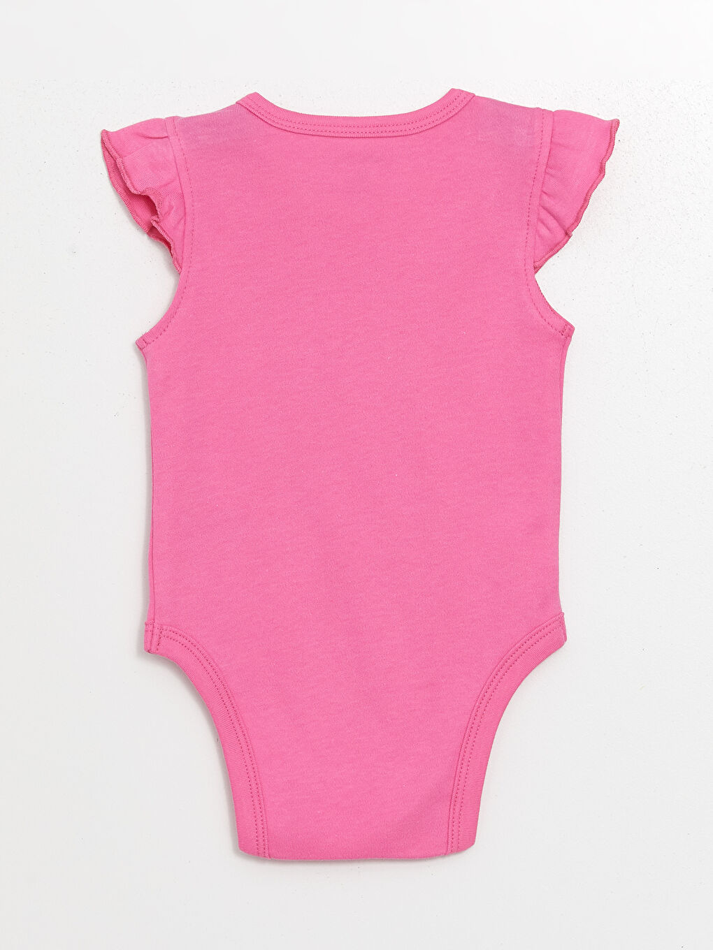 LCW baby Pembe Bisiklet Yaka Basic Kız Bebek Çıtçıtlı Body 2'li - 2