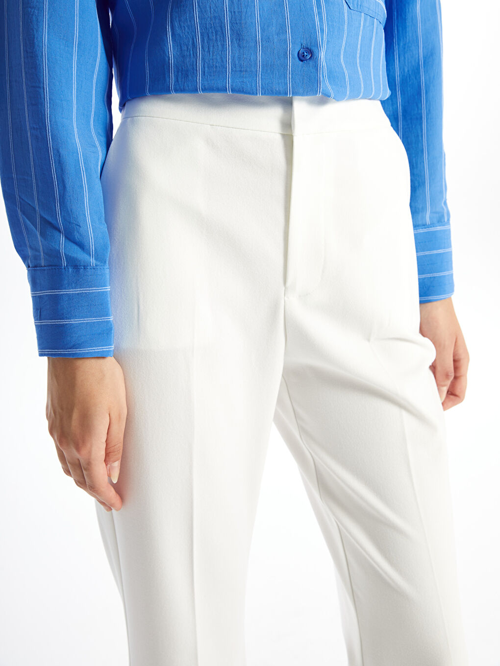 Standard Fit Straight Flared Women's Trousers -S4O880Z8-J5E
