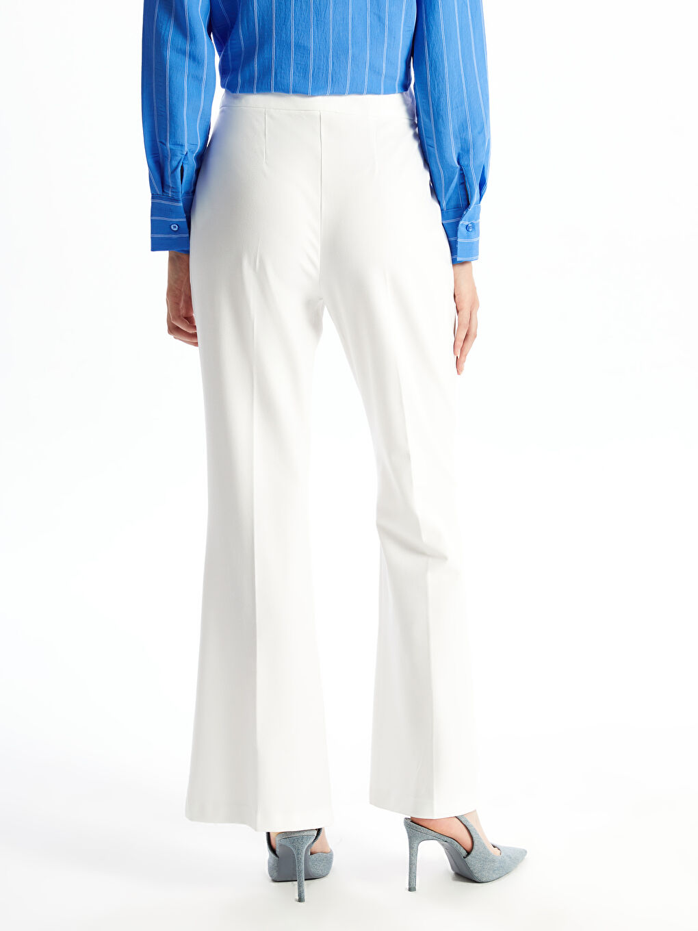 Standard Fit Straight Flared Women's Trousers -S4O880Z8-J5E