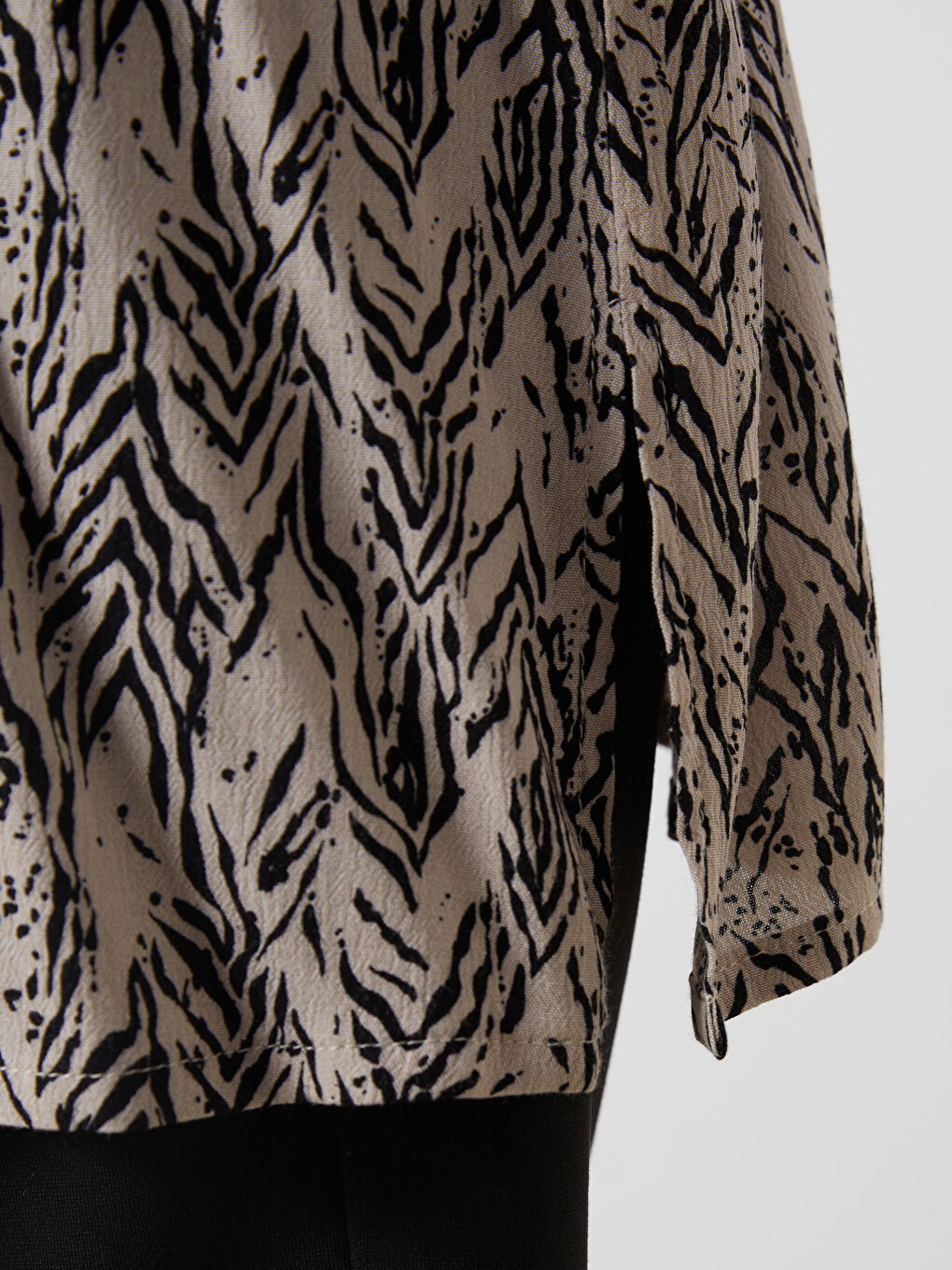 Shawl Collar Patterned Long Sleeve Oversize Women's Kimono -S4O901Z8-LRA