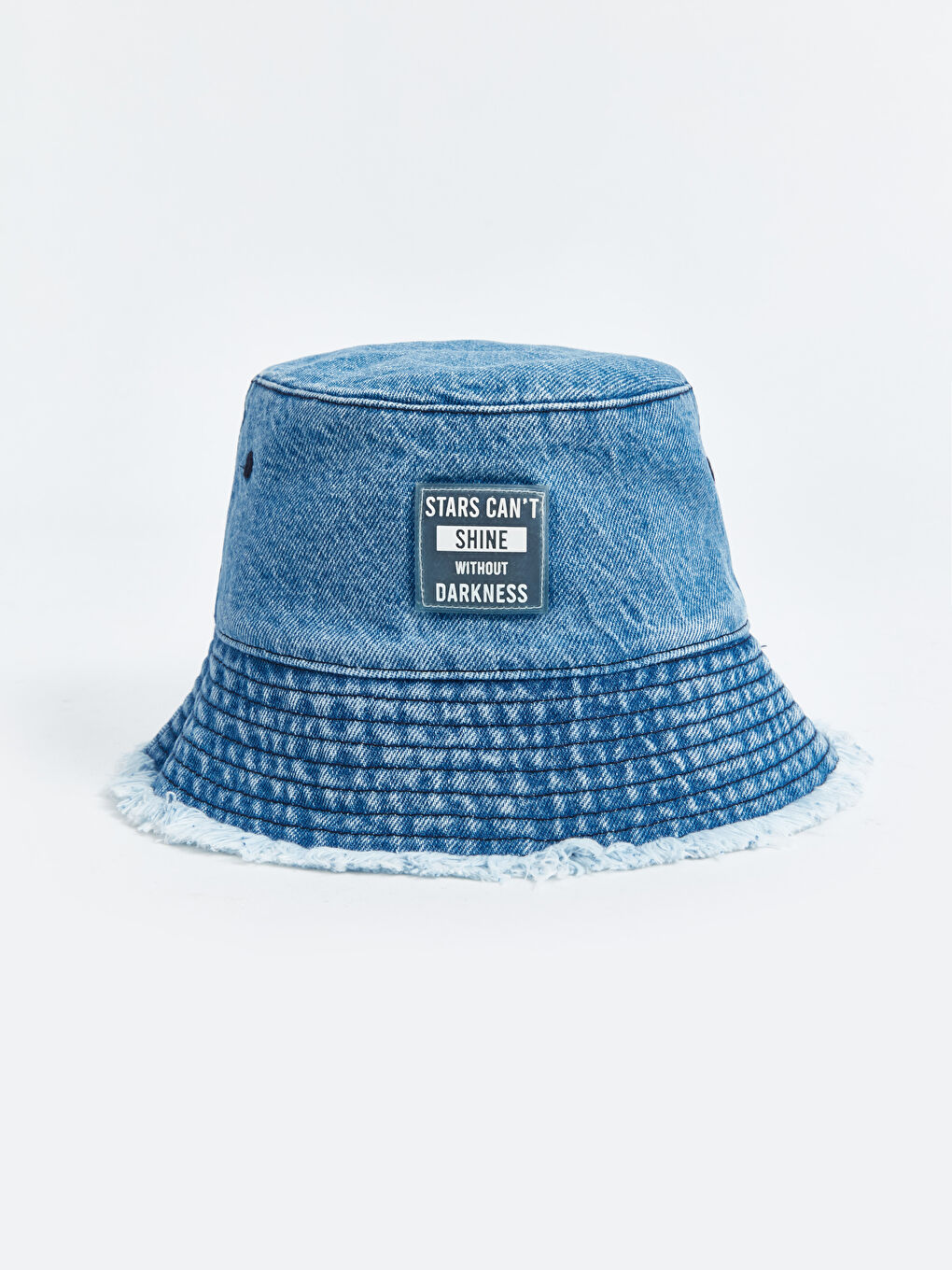 LCW Kids Denim Mavi Baskılı Kız Çocuk Bucket Şapka