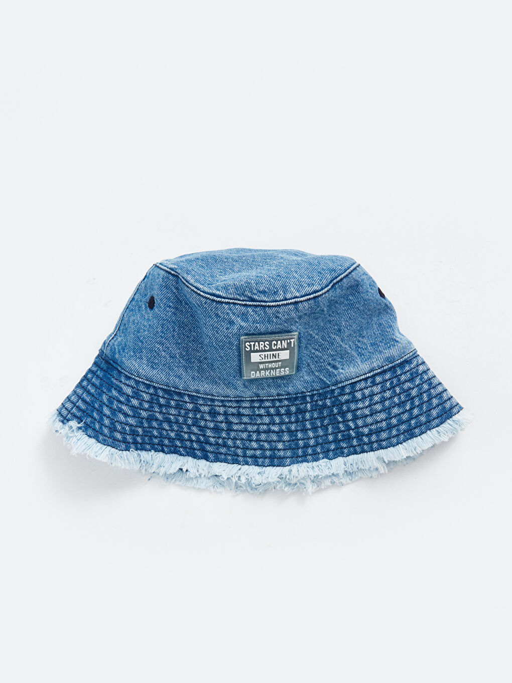 LCW Kids Denim Mavi Baskılı Kız Çocuk Bucket Şapka - 1