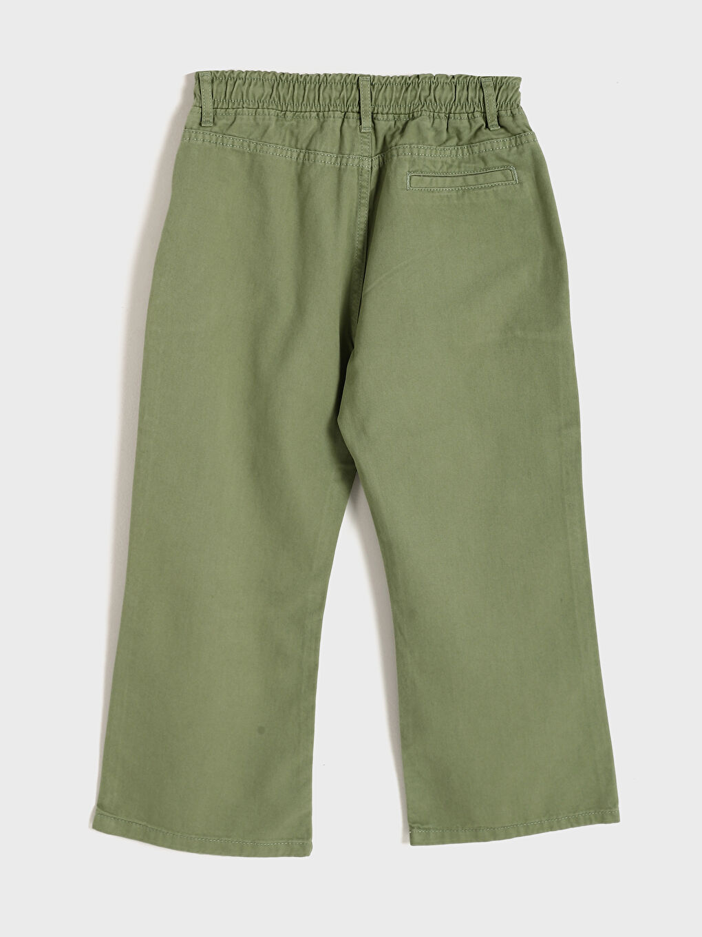 Girls' Basic Trousers with Elastic Waist-1