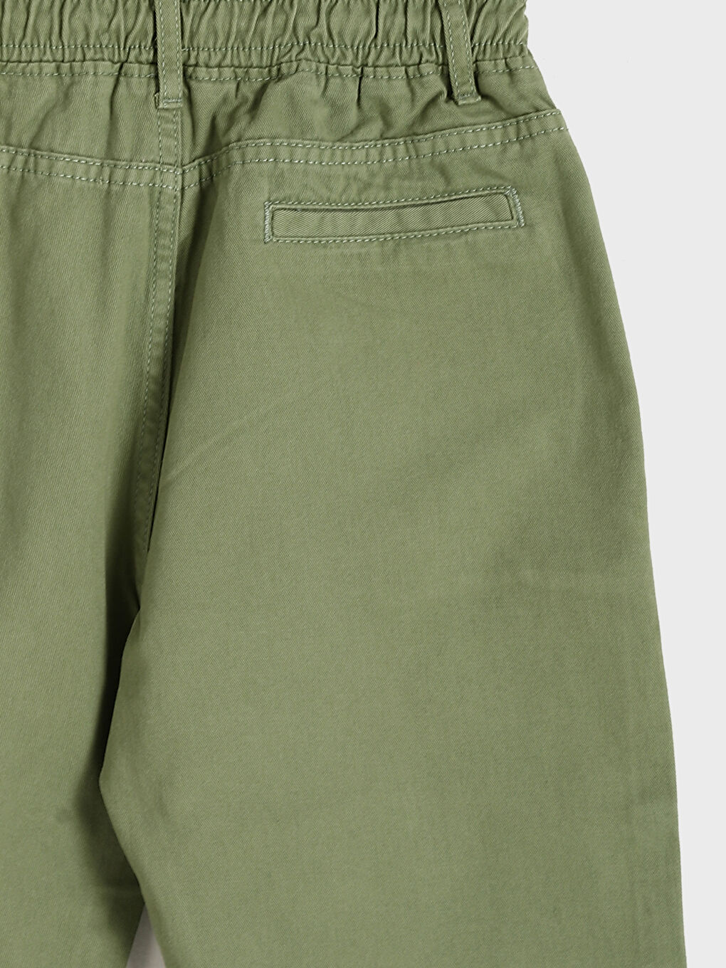 Girls' Basic Trousers with Elastic Waist-2