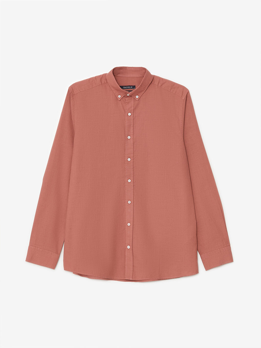Regular Fit Long Sleeve Poplin Men's Shirt -S4OC30Z8-J3W