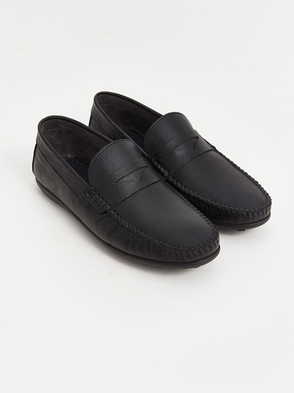 Siyah Hakiki Deri Erkek Loafer Ayakkabı
