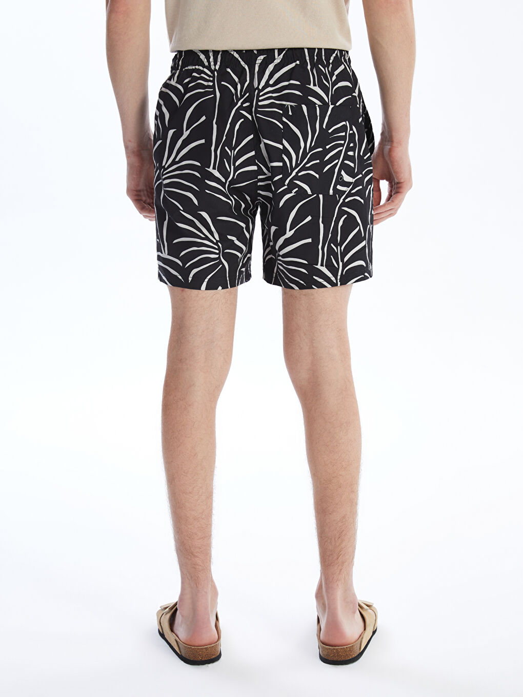 Knee Length Patterned Men's Swimming Shorts-3