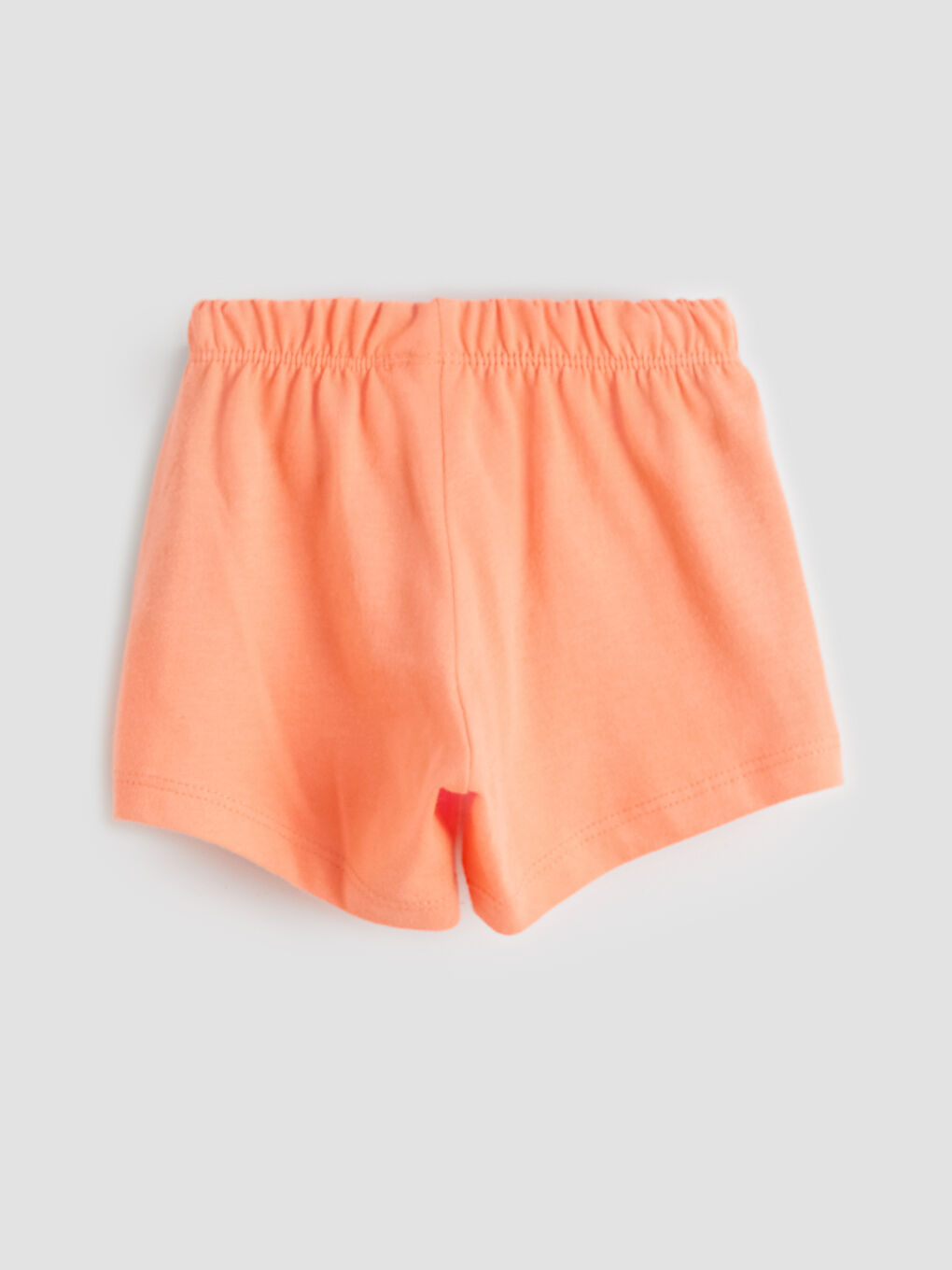 Beyaz Beli Lastik Erkek Çocuk Şort Pijama Altı-1