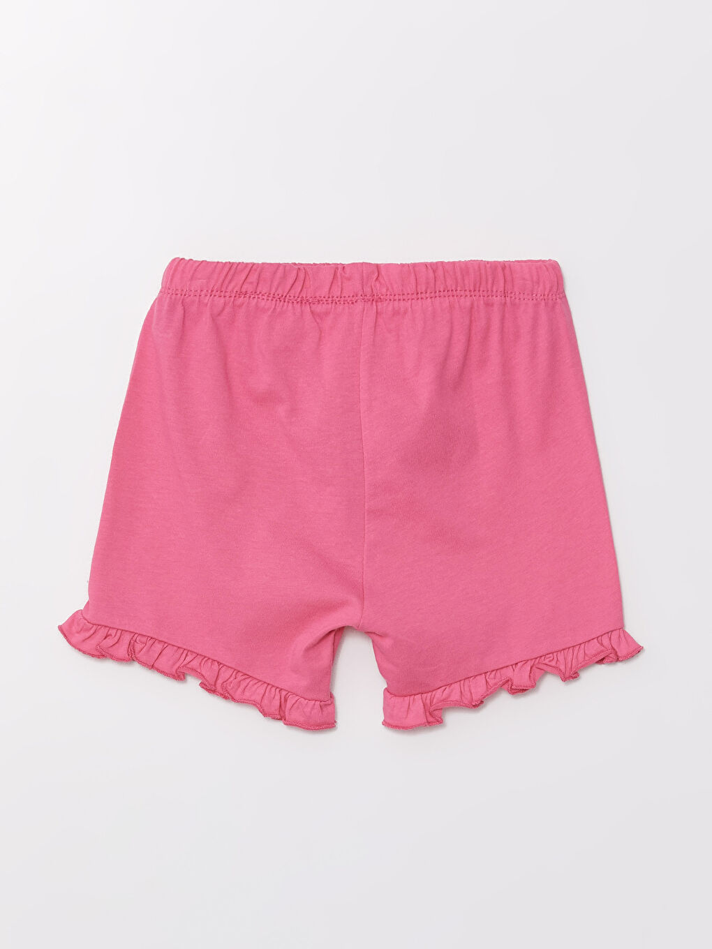Pembe Beli Lastikli Barbie Baskılı Kız Çocuk Pijama Şort-1
