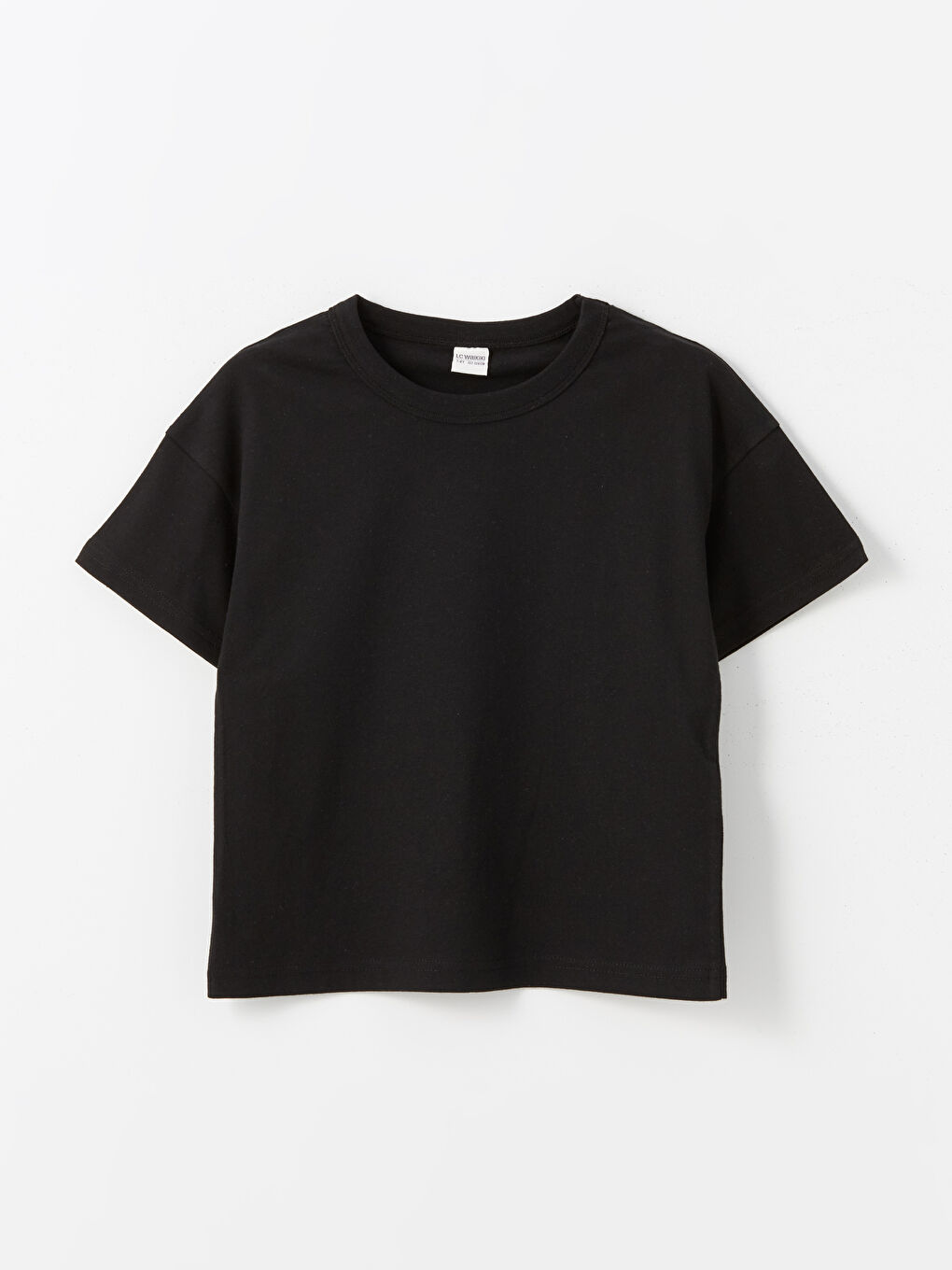 Siyah Bisiklet Yaka Erkek Çocuk Tişört