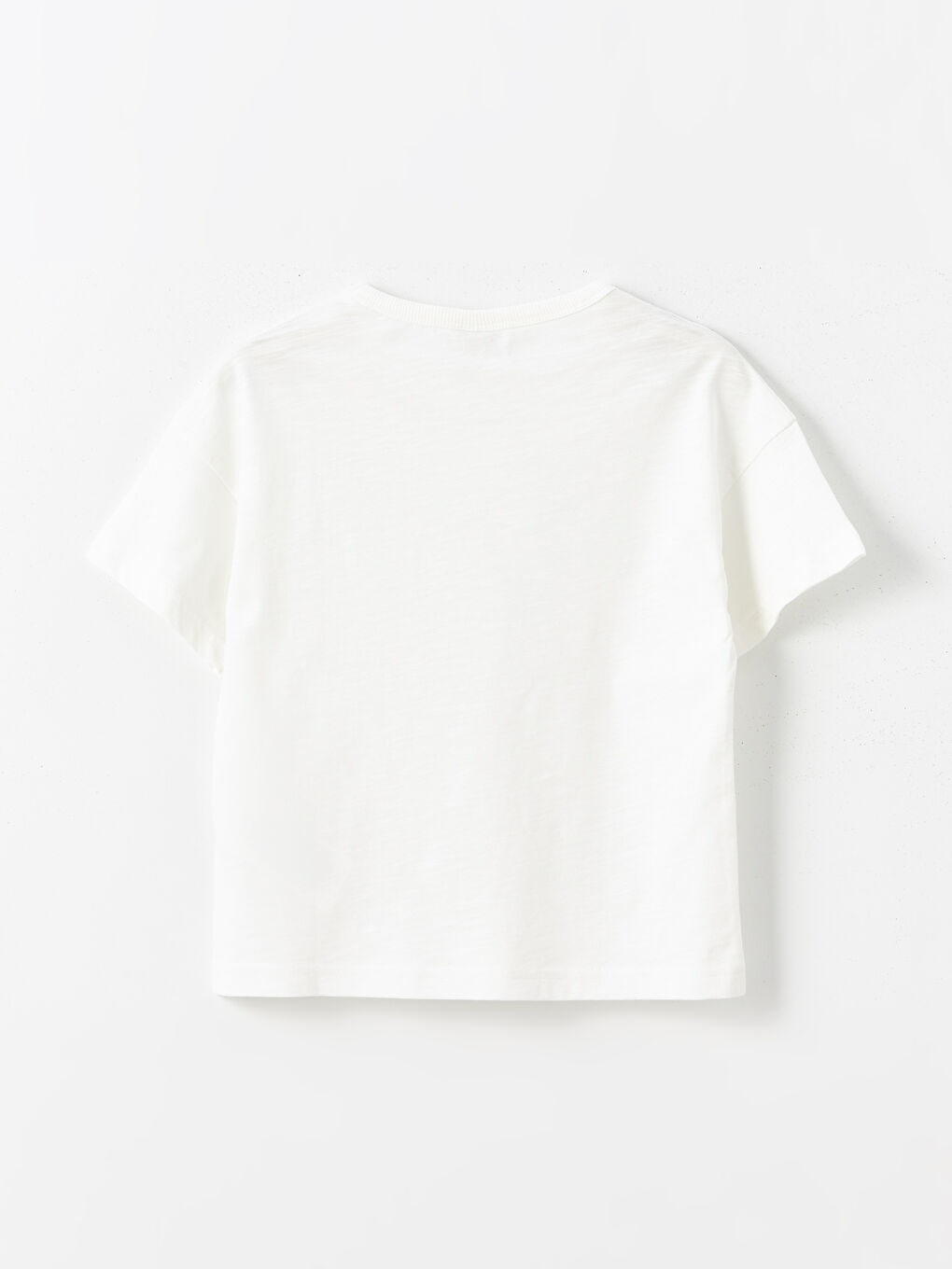 Ekru Bisiklet Yaka Basic Erkek Çocuk Tişört-1