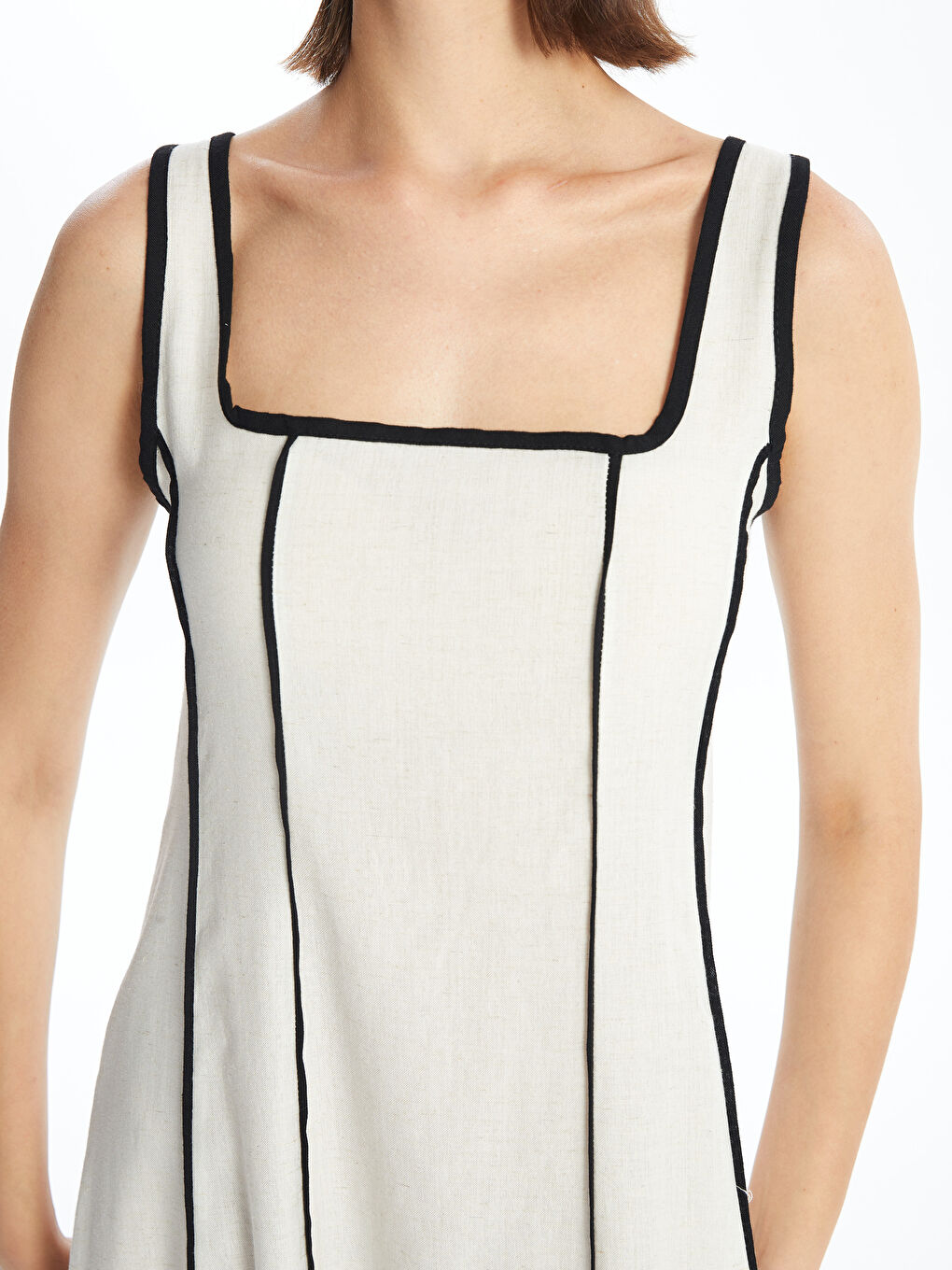 Square Collar Strappy Women's Dress -S4OE32Z8-PUX