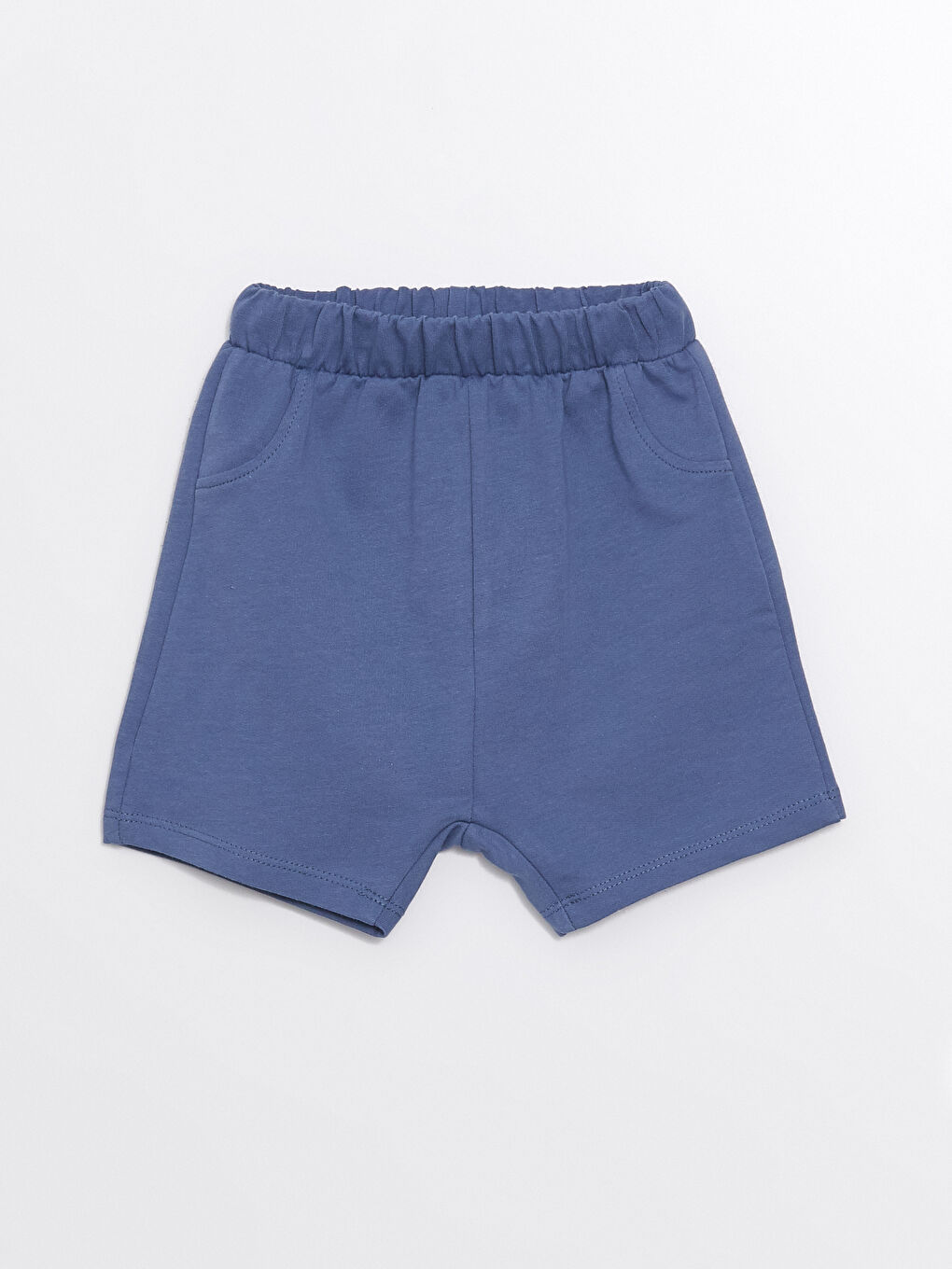Mavi Beli Lastikli Basic Erkek Bebek Şort