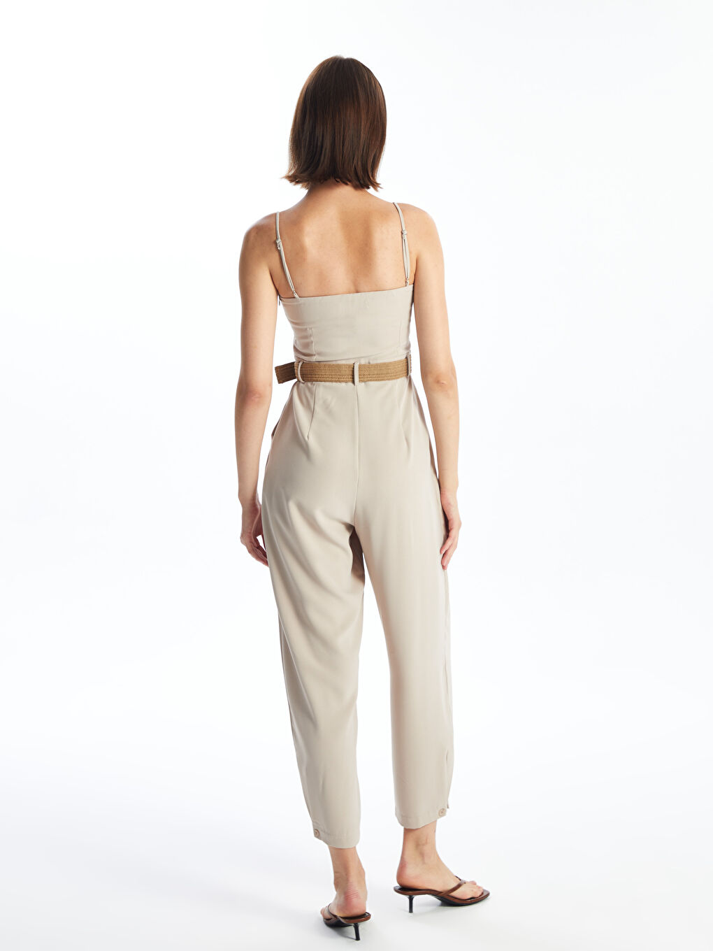 Sweetheart Neck Plain Strap Women's Jumpsuit -S4OF69Z8-E7V
