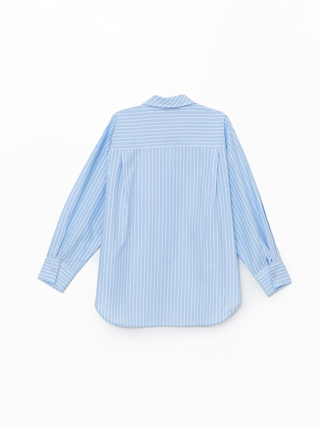 Striped Long Sleeve Oversize Women's Shirt -S4OF86Z8-LEN