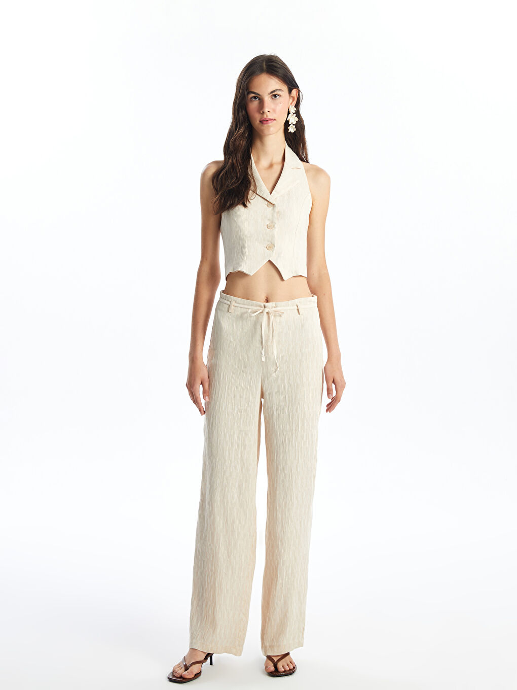 V Neck Regular Women's Vest -S4OF96Z8-FPT