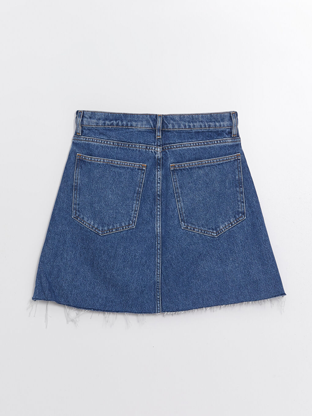 İndigo Standart Fit Kadın Jean Etek-5