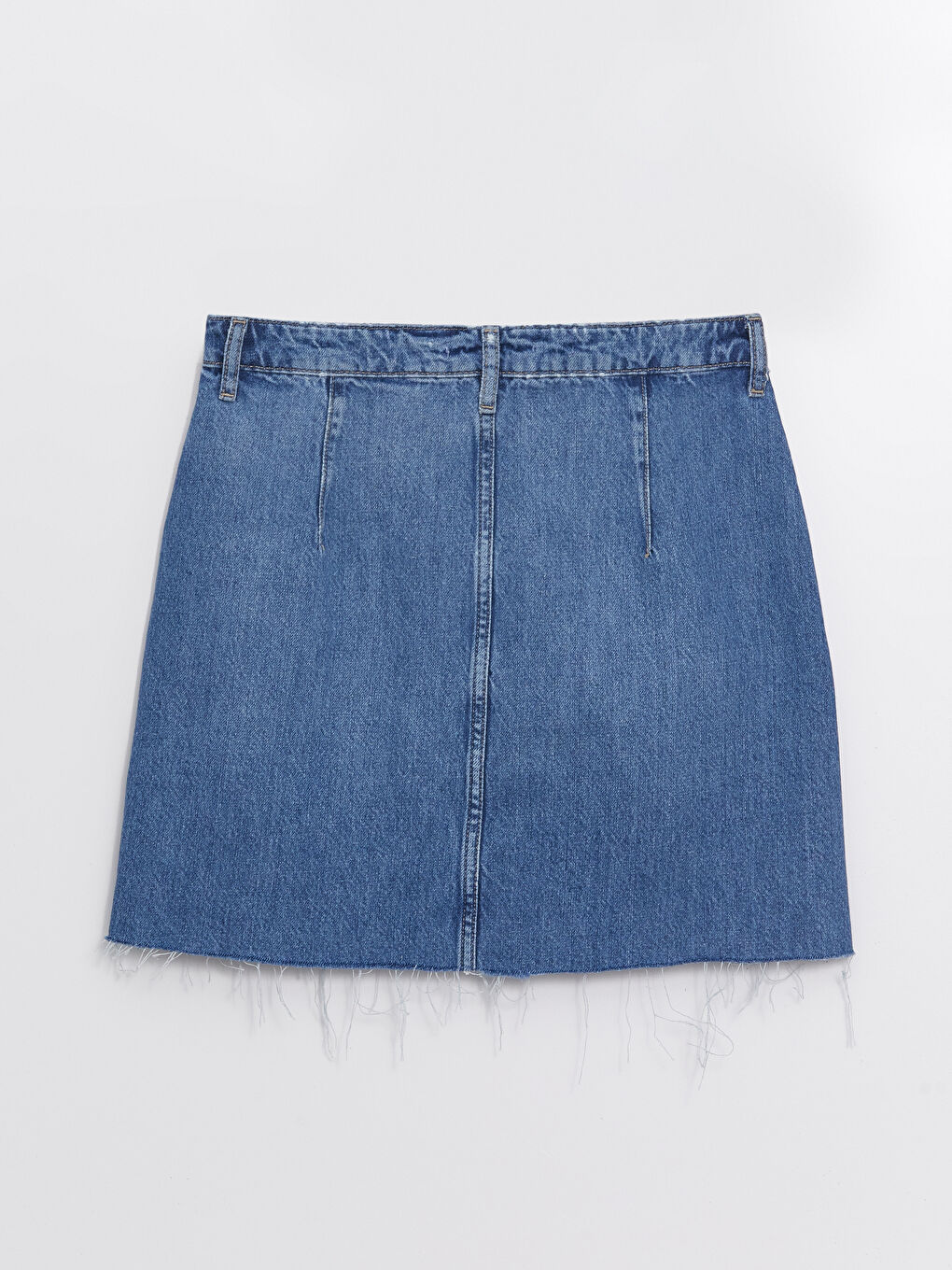 BLAİS Indigo Standart Fit Kadın Jean Etek - 5