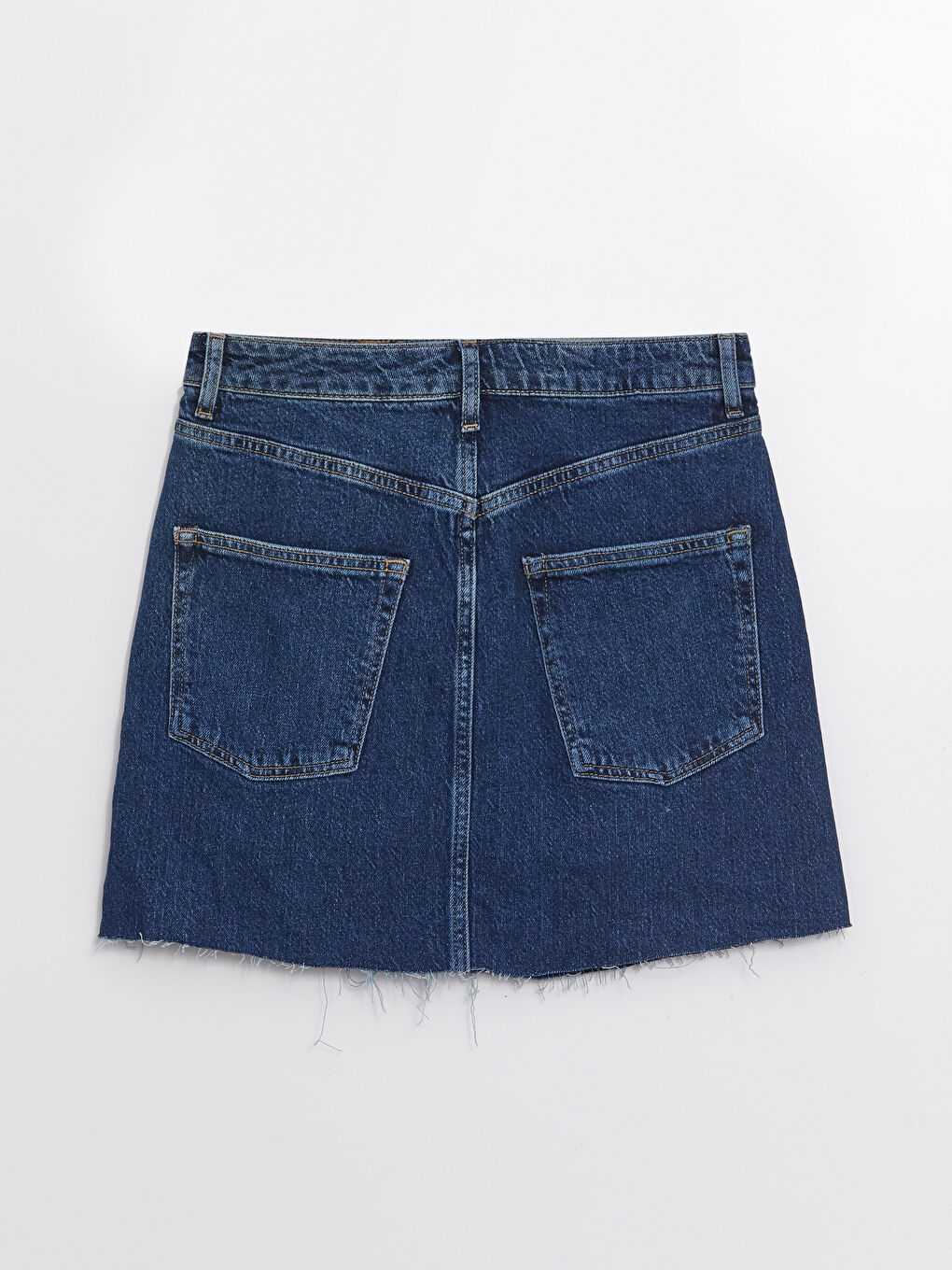 İndigo Standart Fit Kadın Jean Etek-5