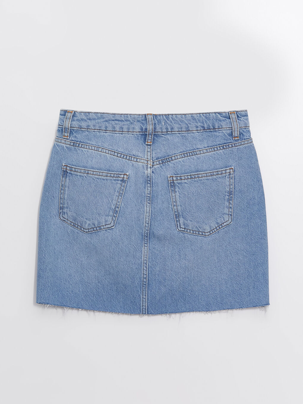 İndigo Standart Fit Kadın Jean Etek-5