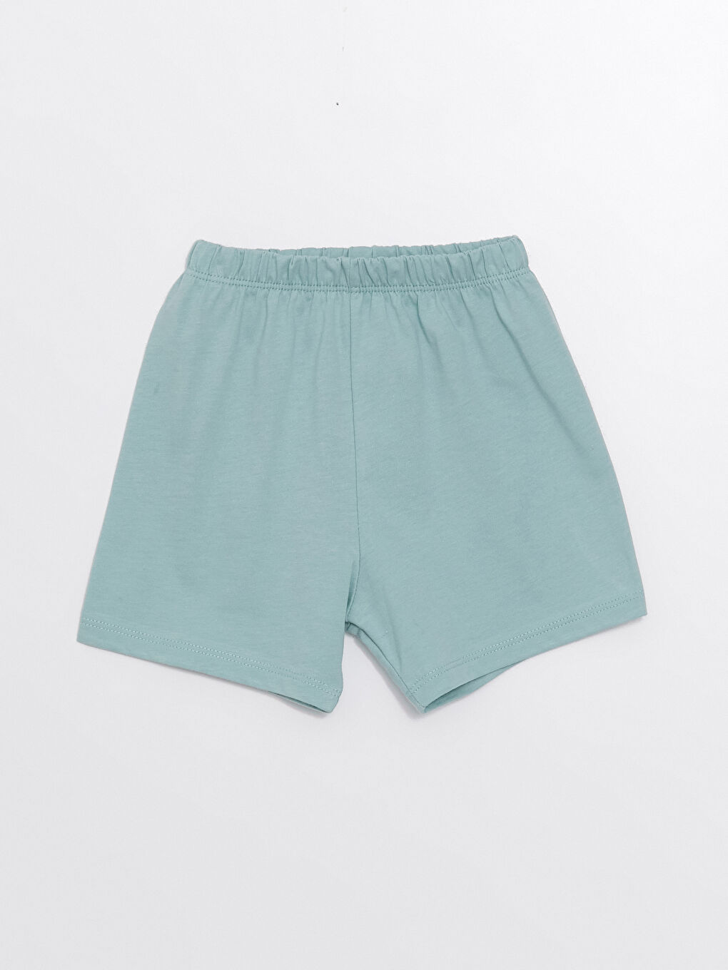 Yeşil Beli Lastikli Basic Erkek Bebek Şort